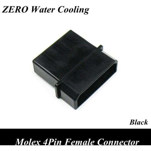 Black Molex 4Pin Female Power Connector + 5pcs Free Terminal Pins