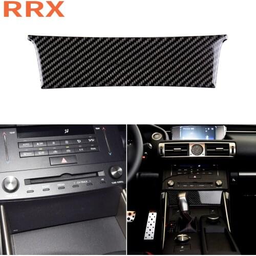 For Lexus IS250 300 350 200 T 2013-18 Carbon Fiber Center Console Accent Trim Radio CD player Panel Cover Sticker Car Interior