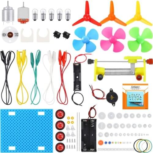 DC motor Electric Circuit Learning Kit, Assemble Physics Science Education for Student DIY STEM Science Lab Experiment Project