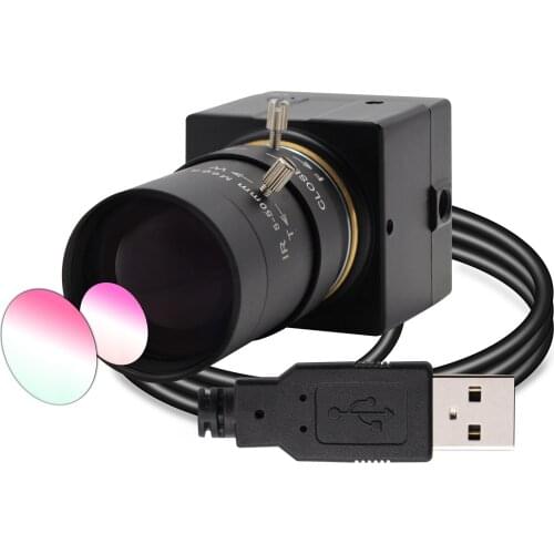 ELP Free driver IMX179 High Definition 8MP Webcam 5-50mm varifocal Manual Focus USB Zoom Camera for industrial machine vision