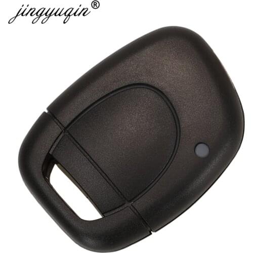 Jingyuqin 100pcs New 1 Button Without Blade Remote Car Key Shell For Renault Twingo Clio Kangoo Master Fob Case
