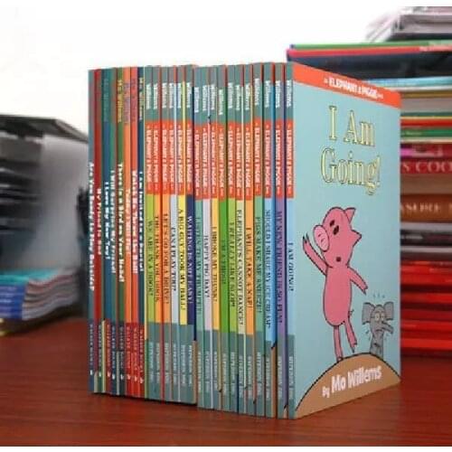 25 Books/Set Kawaii An Elephant and Piggies Book Interesting Story Childrens Picture English Books Kids Learning Toys Libros