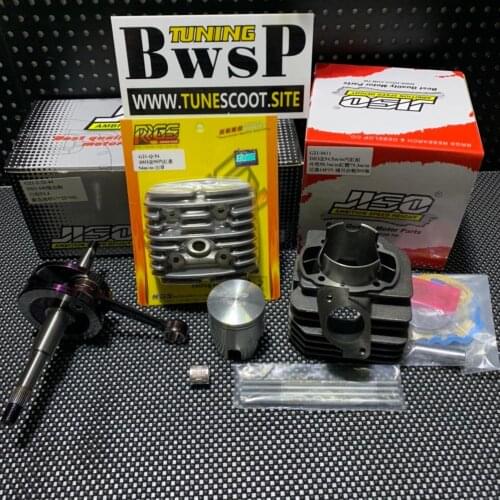 JISO Big Bore Kit For DIO50 Cylinder Set 54.5mm Forged Crankshaft +4.4mm Air Cooling Head BWSP Tuning Perfomance Racing Engine