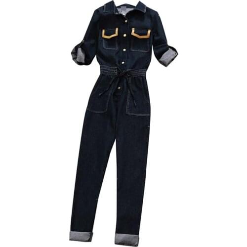 Fashion Denim jumpsuit women denim overalls women jumpsuit jeans