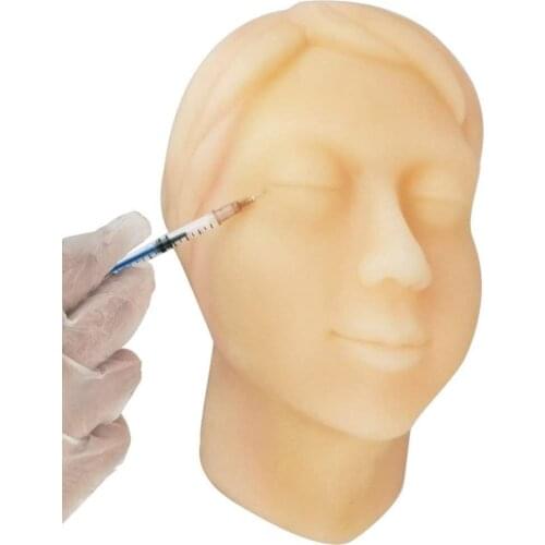 Soft Silicone Head Model Silicone Facial Skin Model Suture Surgery Injection Teaching Model Plastic Surgery Practice Tool