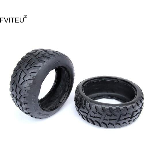 FVITEU Rubber Front On-Road Tires Set for 1/5 HPI Baja 5B SS Rovan King Motor