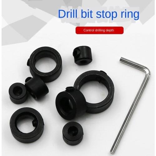 9Pcs New 3-16mm Woodworking Drill Locator Bit Depth Stop Collars Ring Positioner Drill Locator Wood Drill Bit With Hex Wrench