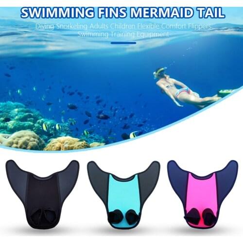 New Mermaid Swimming Tail Monofin Fins One-piece Flipper Swim Fins Swimming Training Fins for Kids Adults