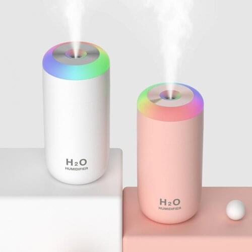 Solid Color Mini Compact Solid Color Mute Humidifier Fireproof ABS Mini Humidifier Colorful Lights for Outdoor
