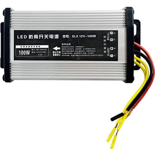 Outdoor Waterproof IP66 Switching Power Supply Adapter Electric Transformer 180V~220V AC to 12V 8.3A For Led Strip CCTV Camera