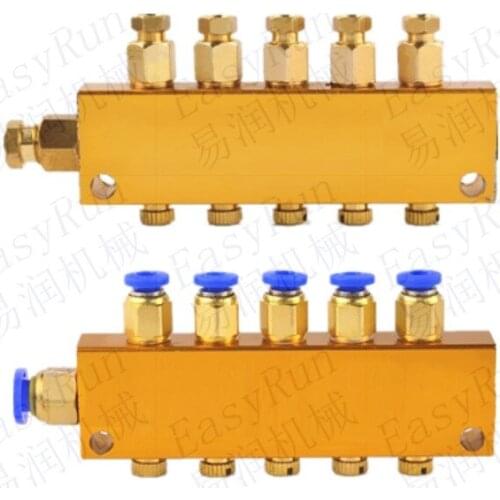Adjustable anti-shocking lube oil dispenser for lathe machine