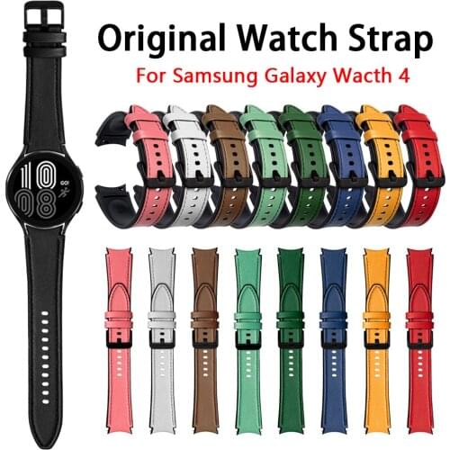 New Strap For Samsung Galaxy Watch 4 44mm 40mmsmartwatch Silicone+Leather Sport Bracelet Galaxy Watch 4 classic 46mm 42mm Correa