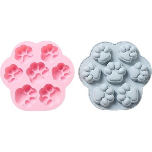 Cartoon Cat Claw Silicone Mold Silicone Pet Treat Molds Soap Chocolate Jelly Candy Mold Cake Decorating Baking Moulds Sell Well