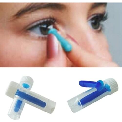 Silicone Contact Lens Stick Sucker Suction Cup Soft Gel Portable Travel Mini Contact Lens Inserter Remover Tool