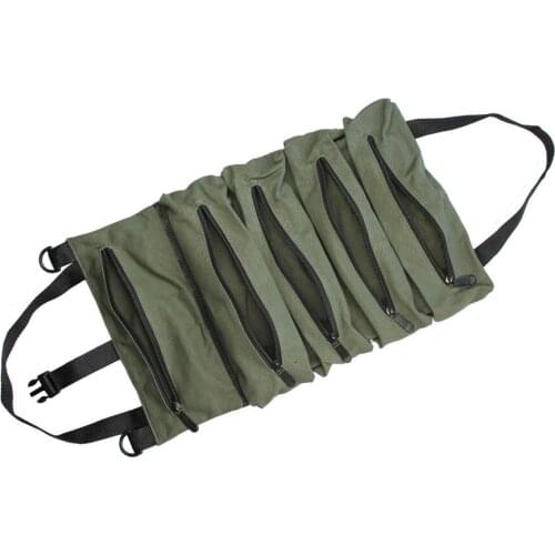 Car repair tool storage bag Portable Roll Up Bag Pouch Hanging Tool Carrier Tote Green