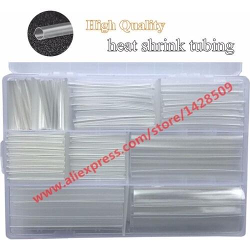 385pcs high quality transparent colour heat shrinkable tube 2:1 heat shrink tubing heat Tube Sleeve Wrap Cable Wire free ship
