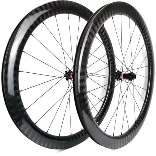 Carbon Wheels Disc Brake 700c Road Bike quality Wheelset 50mm depth 25mm width with 12k twill glossy finish 411/412 hub