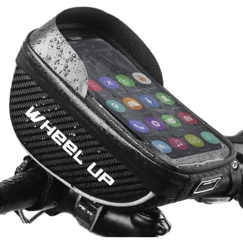WHEEL UP Rainproof Bicycle Bag Bike Handlebar Bag Reflective Touch Screen Cycling Phone Bag 6.5 Inch Phone Case Bike Accessories