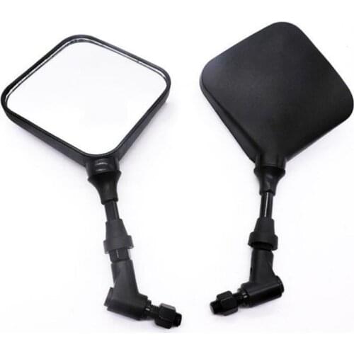 1 Pair Black Dual Sport Motorcycle Mirrors 8MM 10MM Side Mirror For Suzuki DR 200 250 DR650 DR350 350 DRZ 400 650