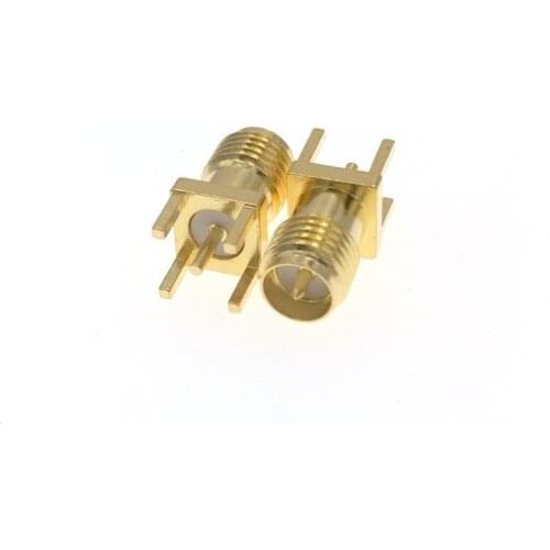 10pcs RP-SMA Female Solder Jack Panel Mount PCB Solder RF Connector
