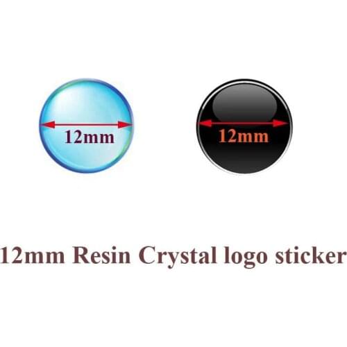 Car key logo sticker 12mm resin epoxy material never fade with good quality