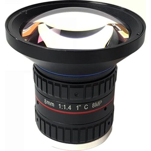 8mm F1.4 C Mount 1" 8Mega 4K CCTV Lens Industrial Machine Vision Lens for C Mount HD Camera SL-C0814M