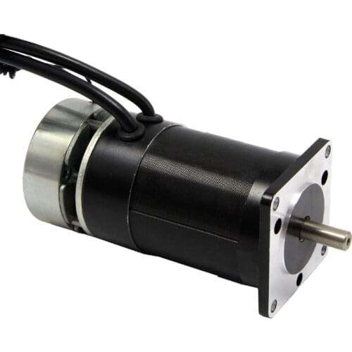 Nema23 DC Brushless Motor with Brake 24V 60W Low Speed 1000 rpm High Torque