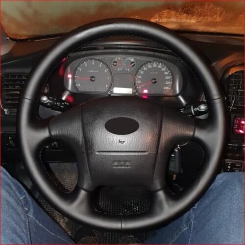 Black Artificial Leather Steering Wheel Cover for Hyundai Sonata 1999 2000 2001 2002 2003 2004 2005 Parts