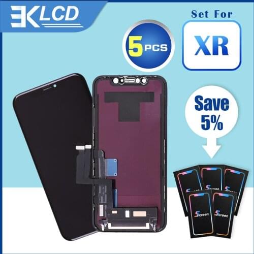 Elekworld Grade 5PCS/Lot TFT incell Quality LCD For iPhone XR OEM Display Screen Replacement With 3D Touch Digitizer Assembly