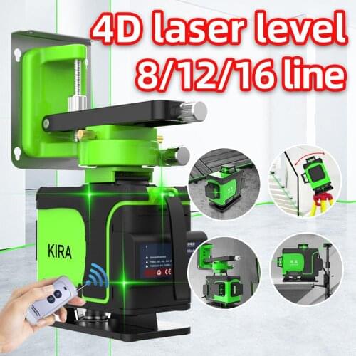 KIRA 16 Lines 4D Laser Level green line Self-Leveling 360 Horizontal And Vertical Super Powerful Laser level green Beam laser le
