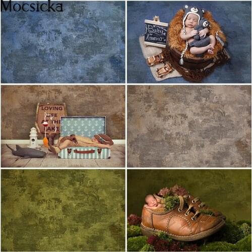 Mocsicka Retro Solid Color Abstract Photography Backdrops for Newborn Baby Kids Portrait Photographic Studio Photo Backgrounds