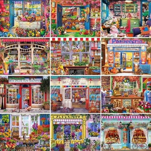 New Arrival 5D DIY Diamond Painting Store Cross Stitch Kit Full Drill Embroidery Sale Mosaic Landscape Wall Art Picture Decor