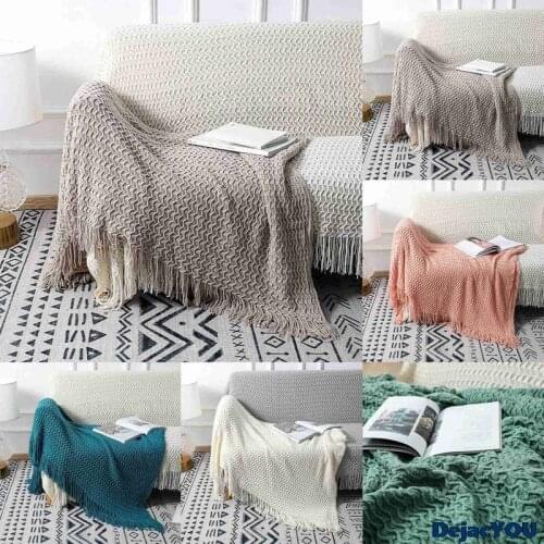 Sofa Blanket Cover Blanket Bed End Blanket Knitted cross-border Blanket Air Conditioning Blanket Tassel Down Blanket