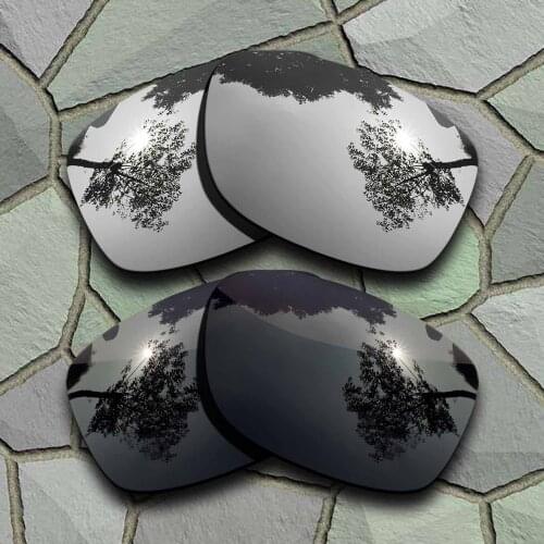Grey Black&Chrome Sunglasses Polarized Replacement Lenses for Oakley Jupiter Squared
