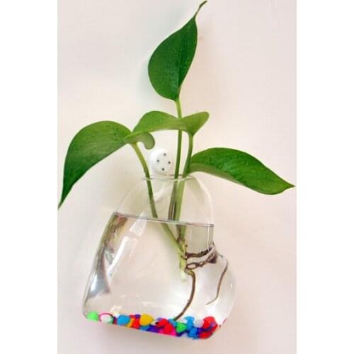 Hot Shaped Hanging Glass Vase Hanging Vase Wall Hanging Plant Flower Creative Container Wedding Home Decoration Terrarium
