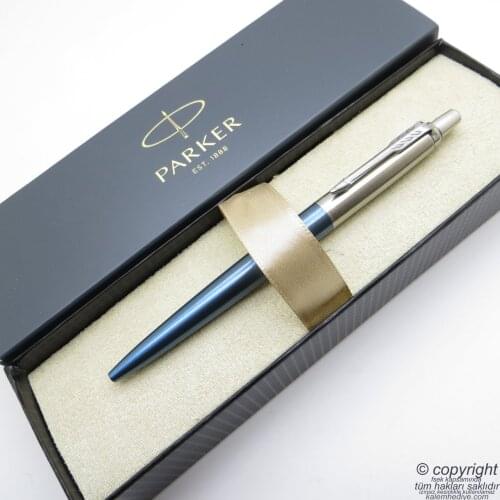 Parker Jotter Metal Sky Blue Ballpoint Pen | İsme Special Pen | Gift Pen