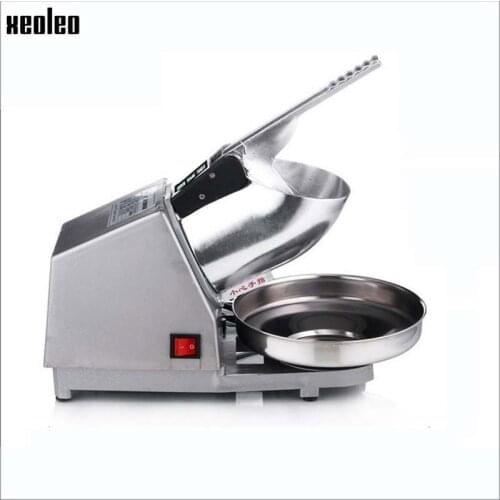 XEOLEO Commercial Ice crusher Electric Ice shaver Snow ice block maker 380W Ice Planer machine Semi-Automatic 65kg/h AU/EU/UK/US