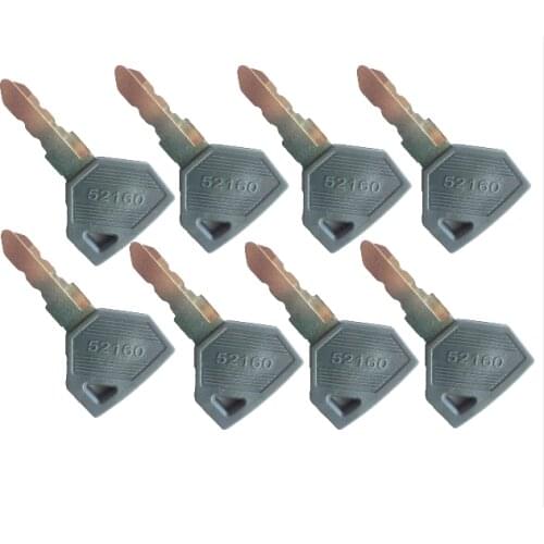 8PCS Heavy Equipment Ignition Key Replacement 198360-52160 Fit For Yanmar Tractor