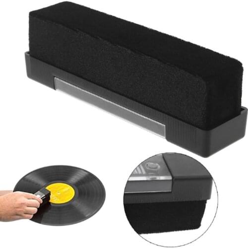 1Set Carbon Fiber Velvet Anti Static Cleaning Brush for LP Vinyl Records Tools