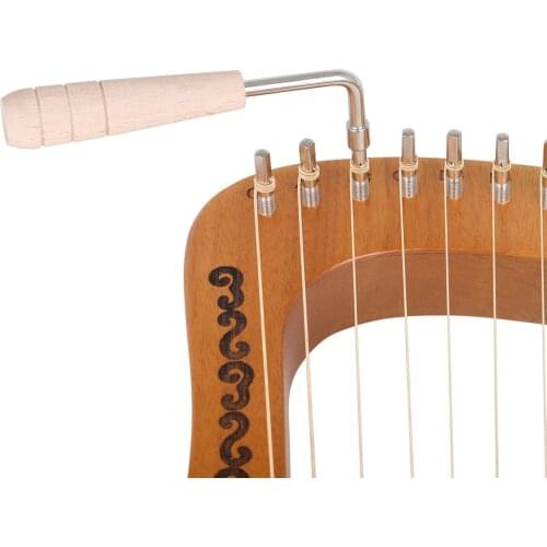 1PC Carved 16 Strings Harp Mahogany Wood and String Tuning Wrench Gift for Kids Friends