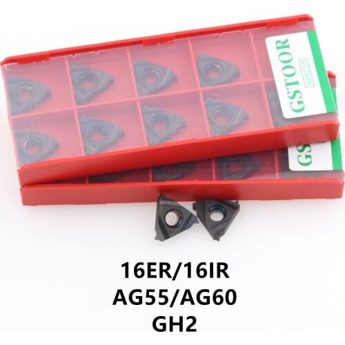 10PCS 16ER 16IR AG55 AG60 GH2 Thread Inserts CNC Lathe Turning Tools Hardened steel Cutting Tool