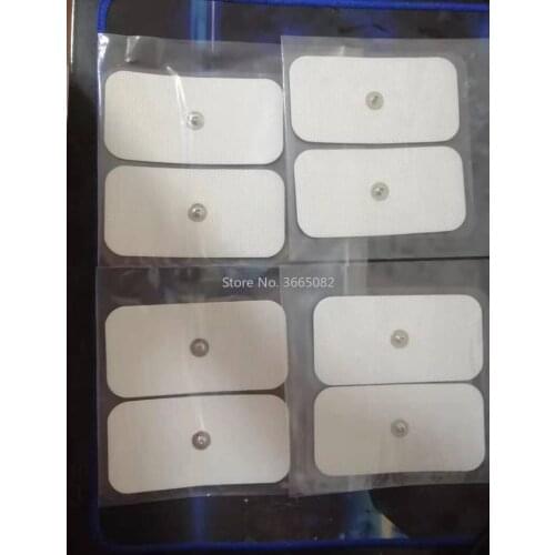 10pcs 5x10cm replacement Rectangular large Electrodes pad for Tens EMS Compex Electrical Stimulator Dual Snap Electrodes