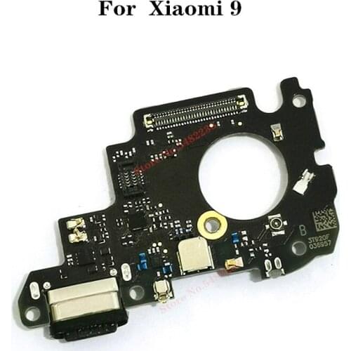 100% Original USB Charging Port Flex Cable For Xiaomi 9 Mi9 M9 USB Charging Dock Charger Plug Board With Microphone Connector