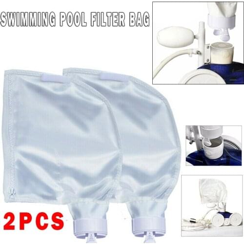 2pcs Zipper Garbage Filter Bag Swimming Pool Cleaner For Collecting Fallen Leaves Bugs Twigs Sand And Silt