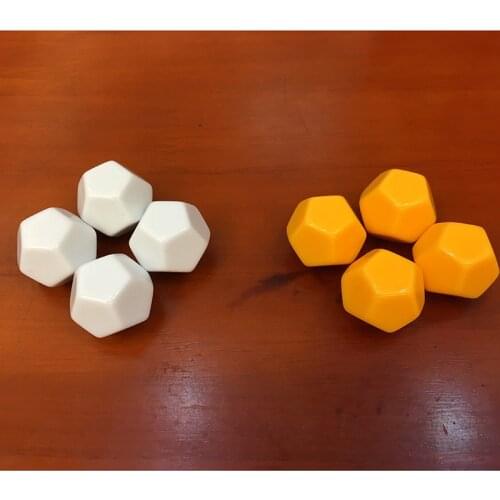 20 PCS/Set ,White/Yellow NO Digital Dice, 12 Side Puzzle Game Send Children Gift ,DIY Dice Game With Free Shipping