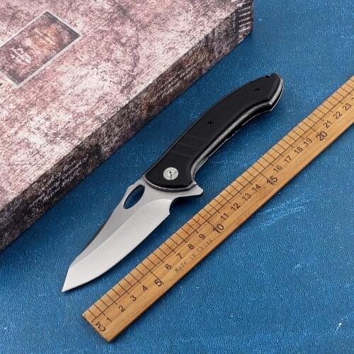 5820 Tactical Folding Knife 8Cr13 Blade G10 + Stainless Steel Lining Handle Outdoor Multifunctional Field Carrying Camping Hunti