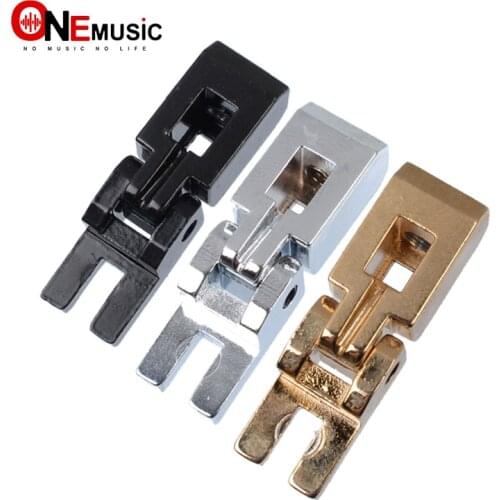 6pcs Electric Guitar Double Locking Systyem Locked String Saddles for Tremolo Guitar Bridge Black-Chrome-Gold