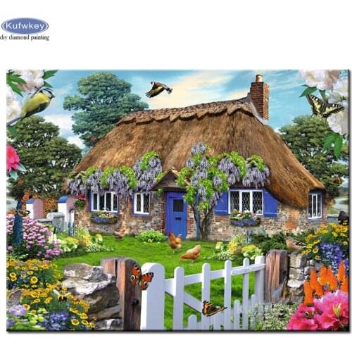5D Diamond Painting Cross Stitch kit Garden farm hut diy Diamond Embroidery Diamond Mosaic new puzzle home decoration Gift 2020