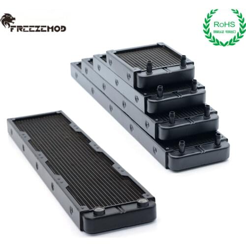 FREEZEMOD 480mm Threaded/Tube pagoda port Aluminum Radiator G1/4 Thread 32mm thickness ROHS Water Cooler HeatSink SR-L480