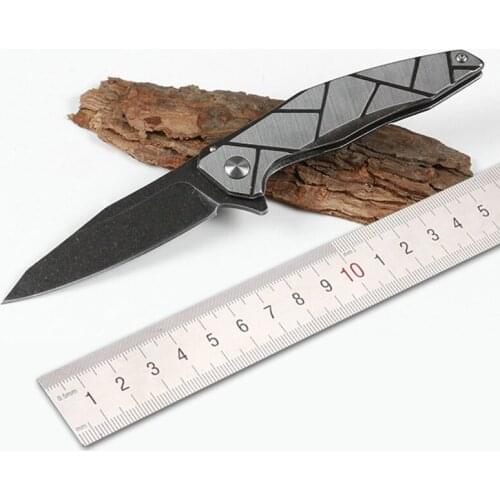 Free shipping Hardness 57HRC Black blade Pocket Knife Tactical Folding Knife Survival Knife Micarta EDC Tools